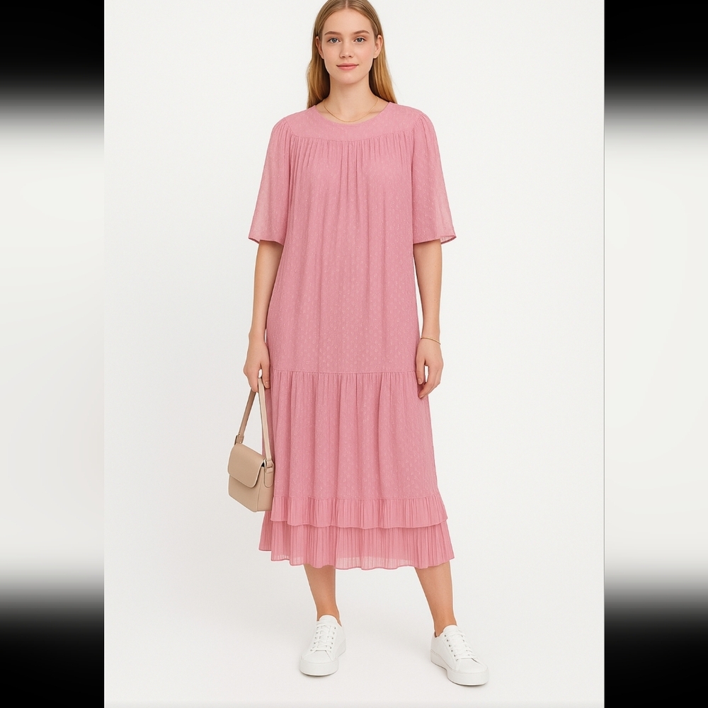 Rare Vintage Risa Ann New York pink lace ruffle Fairy dress size 14